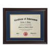 ELSKER&HOME 8.5x11 Diploma Frames with Mat,Classic Cherry Wood,8.5x11 Inch With Mat or 11x14 Inch Without Mat - For Document/Certificate Frame(Double Mat, Matte Blue with Gold Rim) view 1