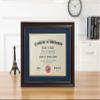 ELSKER&HOME 8.5x11 Diploma Frames with Mat,Classic Cherry Wood,8.5x11 Inch With Mat or 11x14 Inch Without Mat - For Document/Certificate Frame(Double Mat, Matte Blue with Gold Rim) view 2