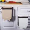 EGUANSHIZU 9L/2.4 Gallon Collapsible Foldable Compact Garbage Bins Trash Bags for Kitchen Cabinet Door, White, 45x55cm view 1