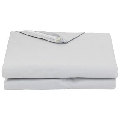 FULI 100% Cotton Zippered Futon Cover, Japanese Futon Mattress Cover, Shikibuton, Made in Japan (King, Gray)