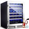 BODEGA 24 Inch Dual Zone Wine Cooler, 56 Bottle Wine Refrigerator, Built-In or Freestanding Wine Fridge, Fast & Quiet Cooling for Red, White, Sparkling Wines. view 1