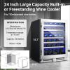 BODEGA 24 Inch Dual Zone Wine Cooler, 56 Bottle Wine Refrigerator, Built-In or Freestanding Wine Fridge, Fast & Quiet Cooling for Red, White, Sparkling Wines. view 2
