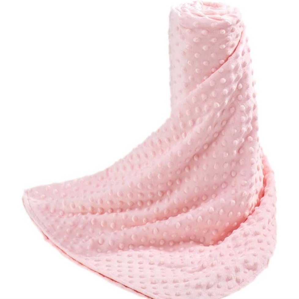 Acdyion Weighted Blankets Removable Duvet Cover for Adults Queen Size (60"x80"),Heavy Blanket Duvet Cover with Soft and Comfort Minky with 12 Ties,Machine Washable Soft Weighted Blanket Cover (Pink)