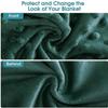 Acdyion Weighted Blankets Removable Duvet Cover for Adults Twin Size (48"x72"),Heavy Blanket Duvet Cover with Soft and Comfort Minky with 12 Ties,Machine Washable Soft Weighted Blanket Cover (Green) view 3
