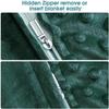 Acdyion Weighted Blankets Removable Duvet Cover for Adults Twin Size (48"x72"),Heavy Blanket Duvet Cover with Soft and Comfort Minky with 12 Ties,Machine Washable Soft Weighted Blanket Cover (Green) view 4