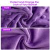 Acdyion Weighted Blankets Removable Duvet Cover for Adults Queen Size (60"x80"),Heavy Blanket Duvet Cover with Soft and Comfort Minky with 12 Ties,Machine Washable Soft Weighted Blanket Cover (Purple) view 3