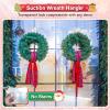 VIS'V Suction Wreath Hanger with Wipes, 22 Lb Capacity, Large, Clear, 2 Pcs view 2