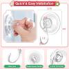 VIS'V Suction Wreath Hanger with Wipes, 22 Lb Capacity, Large, Clear, 2 Pcs view 4