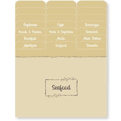 Dekali Designs 4x6 Recipe Card Dividers With Tabs | Set of 24 Recipe Box Dividers on Thick Cardstock + Cooking Measurement Conversion Chart Card