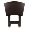 5pc Coffee Brown Contemporary Fan Shape Snack Table Set 29.75" view 4