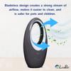 LivePure Bladeless Oscillating Fan w/Filter. 3-Speed Adjustment, Touch Control, Quiet Cooling Fan. Stand Up Fan for Bedroom, Office, Kitchen. Graphite view 2