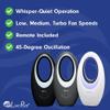 LivePure Bladeless Oscillating Fan w/Filter. 3-Speed Adjustment, Touch Control, Quiet Cooling Fan. Stand Up Fan for Bedroom, Office, Kitchen. Graphite view 3