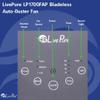 LivePure Bladeless Oscillating Fan w/Filter. 3-Speed Adjustment, Touch Control, Quiet Cooling Fan. Stand Up Fan for Bedroom, Office, Kitchen. Graphite view 4