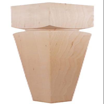 Highland Manor Wood Products Modern Tapered Kirtland Dining Table Leg - 29" Tall x 3 1/2" Wide - Unfinished Wooden Leg for Kitchen Dining Tables or Desks (Cherry) (1 Leg)