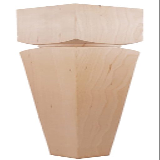 Highland Manor Wood Products Modern Tapered Kirtland Dining Table Leg - 29" Tall x 3 1/2" Wide - Unfinished Wooden Leg for Kitchen Dining Tables or Desks (Cherry) (1 Leg)