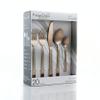 MegaChef Cravat 20 Piece Flatware Utensil Set, Stainless Steel Silverware Metal Service for 4 in Matte Rose view 1