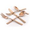 MegaChef Cravat 20 Piece Flatware Utensil Set, Stainless Steel Silverware Metal Service for 4 in Matte Rose view 3