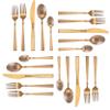 MegaChef Cravat 20 Piece Flatware Utensil Set, Stainless Steel Silverware Metal Service for 4 in Matte Rose view 4