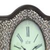 Benjara Wall Clock with Scalloped Wooden Top and Bottom, Brown view 2