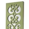 Benjara Traditional Green Lattice Candle Holder with Mirror Backing view 2