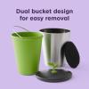 Chef'n EcoCrock Countertop Compost Bin, 3.3 Liter, Steel Gray view 3