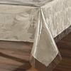 sancua Clear Plastic 100% Waterproof Tablecloth - 54 x 108 Inch - Vinyl PVC Rectangle Table Cloth Protector Oil Spill Proof Wipe Clean Table Cover for Dining Tables, Parties & Camping, Crystal Clear view 1