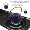33.8oz Small Cast Iron Tea Kettle for Stovetop, Japanese Tetsubin Tea Pot Coated with Enameled Interior, Durable Cast Iron Teapot with Stainless Steel Infuser for Loose Tea and Tea Bags(1000ml) view 2