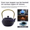 33.8oz Small Cast Iron Tea Kettle for Stovetop, Japanese Tetsubin Tea Pot Coated with Enameled Interior, Durable Cast Iron Teapot with Stainless Steel Infuser for Loose Tea and Tea Bags(1000ml) view 3