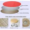USEACCE 13 Inch Faux Leather Lattice Round Barstool Seat Covers Waterproof Round Stool Cover (Purple 33) view 2