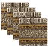 ALAZA African Animals Leopard Print Cloth Napkins Dinner Napkins Set of 6,Reusable Table Napkins Washable Polyester Fabric for Cocktail Party Holiday Wedding Home Decorative view 4