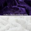 Alomidds Weighted Blanket Twin Size 20lbs 48x72 inches,Sherpa Weighted Blankets for Adults,Fluffy Warm Sherpa & Cozy Soft Flannel Snuggle Thick Heavy Blanket Great for Relaxing,Purple view 4