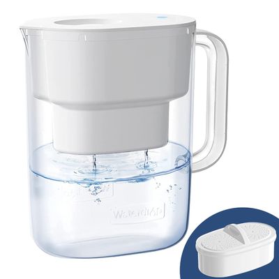 Waterdrop PT-07W Water Filter Pitcher, 10-Cup, NSF Certified, 200-Gallon Long-Life Filter, Improves Coffee & Tea Taste, Reduces PFOA/PFOS and Chlorine, 5X Longer Filter Life, White