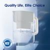 Waterdrop PT-07W Water Filter Pitcher, 10-Cup, NSF Certified, 200-Gallon Long-Life Filter, Improves Coffee & Tea Taste, Reduces PFOA/PFOS and Chlorine, 5X Longer Filter Life, White view 3