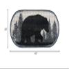 BLACK FOREST DECOR Bear Twilight Oval Bath Rug  3'8"x1'8" Nylon Rug with Black Bear & Plaid  Non-Skid Back, Made in USA view 2