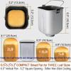 KITCHENARM 29-in-1 SMART Bread Machine with Gluten Free Setting 2LB 1.5LB 1LB Bread Maker Machine with Homemade Cycle - Stainless Steel Breadmaker with Recipes Whole Wheat Bread Making Machine view 4