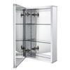 Fundin Aluminum Bathroom Medicine Cabinet with Framless Double Sided Mirror Door15 Inch x 24 Inch Recess or Surface Mount, Silver view 1