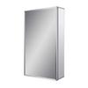 Fundin Aluminum Bathroom Medicine Cabinet with Framless Double Sided Mirror Door15 Inch x 24 Inch Recess or Surface Mount, Silver view 4
