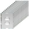 GlassAlike Single Duplex/Plug | Premium 3/16" Thick Acrylic Mirror Wall Plate Cover with Gasket/Frame for Flush Mount | Oversized 3-7/16"x 5" | Looks Like Glass Mirror Only Better | 12 Pack view 1