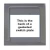 GlassAlike Single Duplex/Plug | Premium 3/16" Thick Acrylic Mirror Wall Plate Cover with Gasket/Frame for Flush Mount | Oversized 3-7/16"x 5" | Looks Like Glass Mirror Only Better | 6 Pack view 3