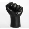 ACEVER Polyresin Art Statues Figurines Sculpture Desktop Ornament Gift for Home Office Library Bookstore School Reading Room Art Gallery Decor, Black Fist view 2