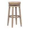 Powell Linon Maya 31" Wood Swivel Seagrass Seat Barstool in Natural Brown view 1