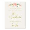 Andaz Press Wedding Party Signs, Faux Gold Glitter with Peach Coral Floral Flowers, 8.5x11-inch, Assigned Seats Are Not Our Style, Sit Anywhere That Makes You Smile, 1-Pack view 1