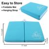 Bath Kneeler Pad - 1.5inch Thick Kneeling Mat for Baby Bath Time, Garden Work, Exercise - Detachable and Foldable Baby Bath Tub Padding for Parents- Blue view 2