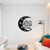 Badger Steel USA - I Love You to The Moon and Back - Metal Wall Art - 24" X 24" - Black view 1