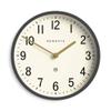 NEWGATE Master Edwards Wall Clock | Mid Century Style Clock | 12 inch | Deep Metal case in matt Dark Gray | Modern Retro Design for Kitchen, Living Room or Office view 1