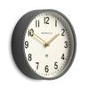 NEWGATE Master Edwards Wall Clock | Mid Century Style Clock | 12 inch | Deep Metal case in matt Dark Gray | Modern Retro Design for Kitchen, Living Room or Office view 2