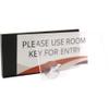Lorell, LLR02648, Snap Plate Architectural Sign, 1 Each, Black, 8 x 4 view 2