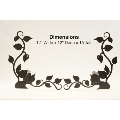 Design Specialties Fireplace Ivy Design Black Andiron