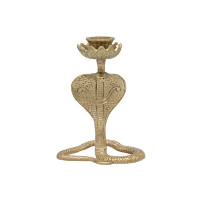 Brass Dakota Snake Taper Candle Holder
