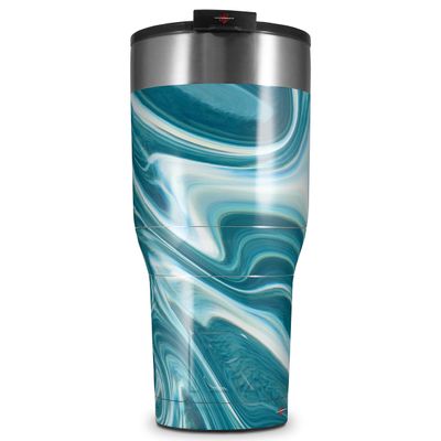 WraptorSkinz Skin Wrap compatible with 2017 and newer RTIC Tumblers 30oz Blue Marble (TUMBLER NOT INCLUDED)
